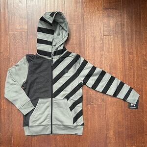 Shaun White Kids Hoodie - Black and Gray Stripes, Size Small 6/7, NWOT